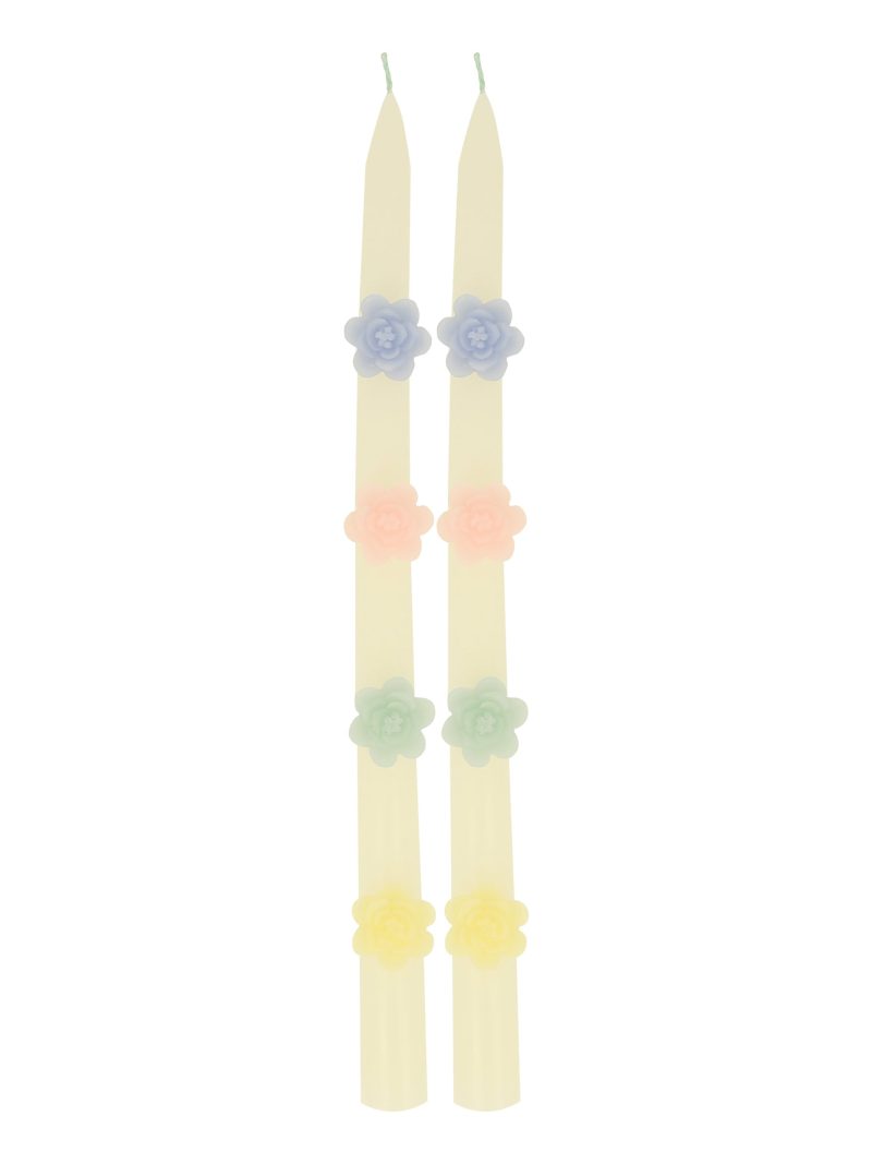 Pastel Flower Taper Candles