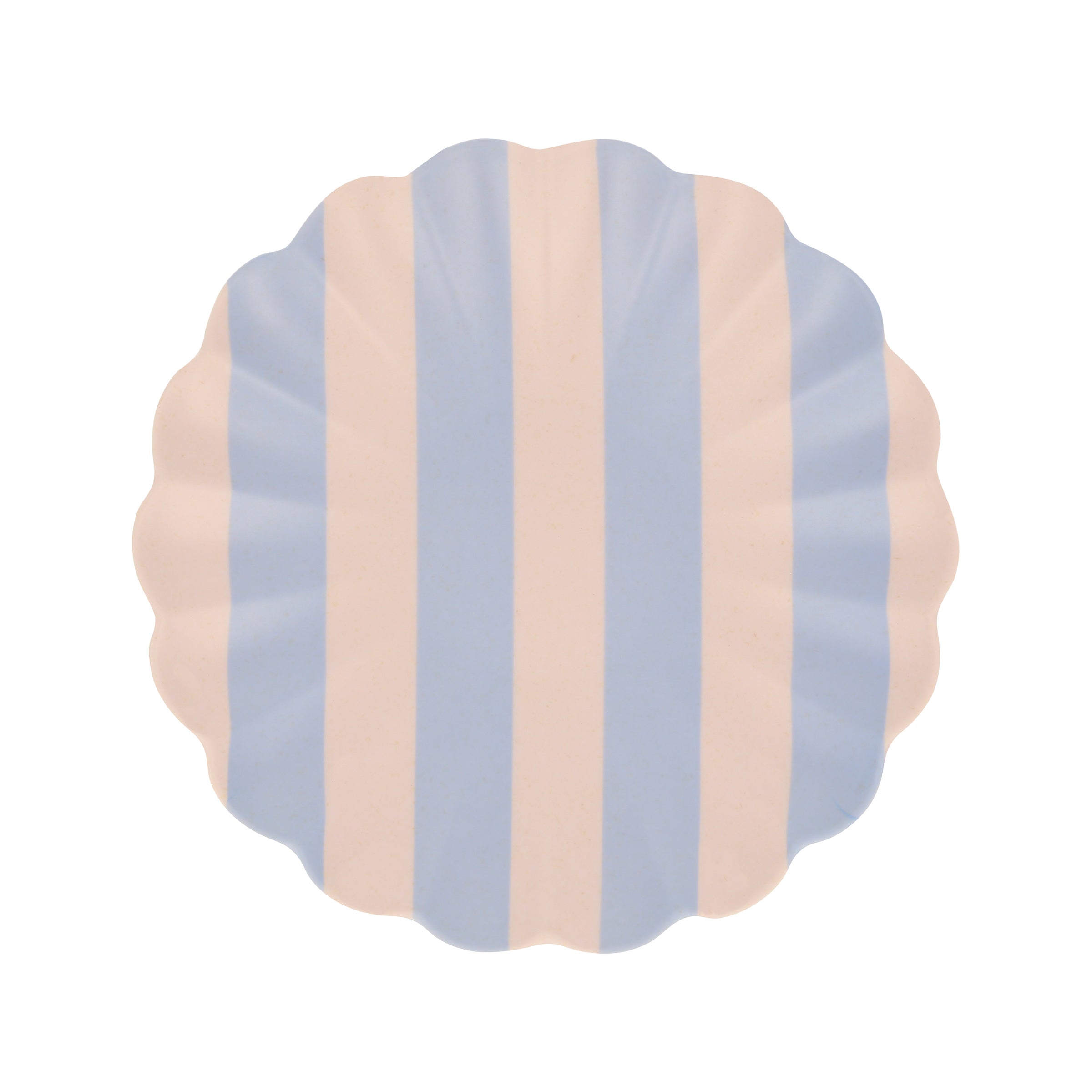 Stripy Reusable Bamboo Small Plates, Set of 6