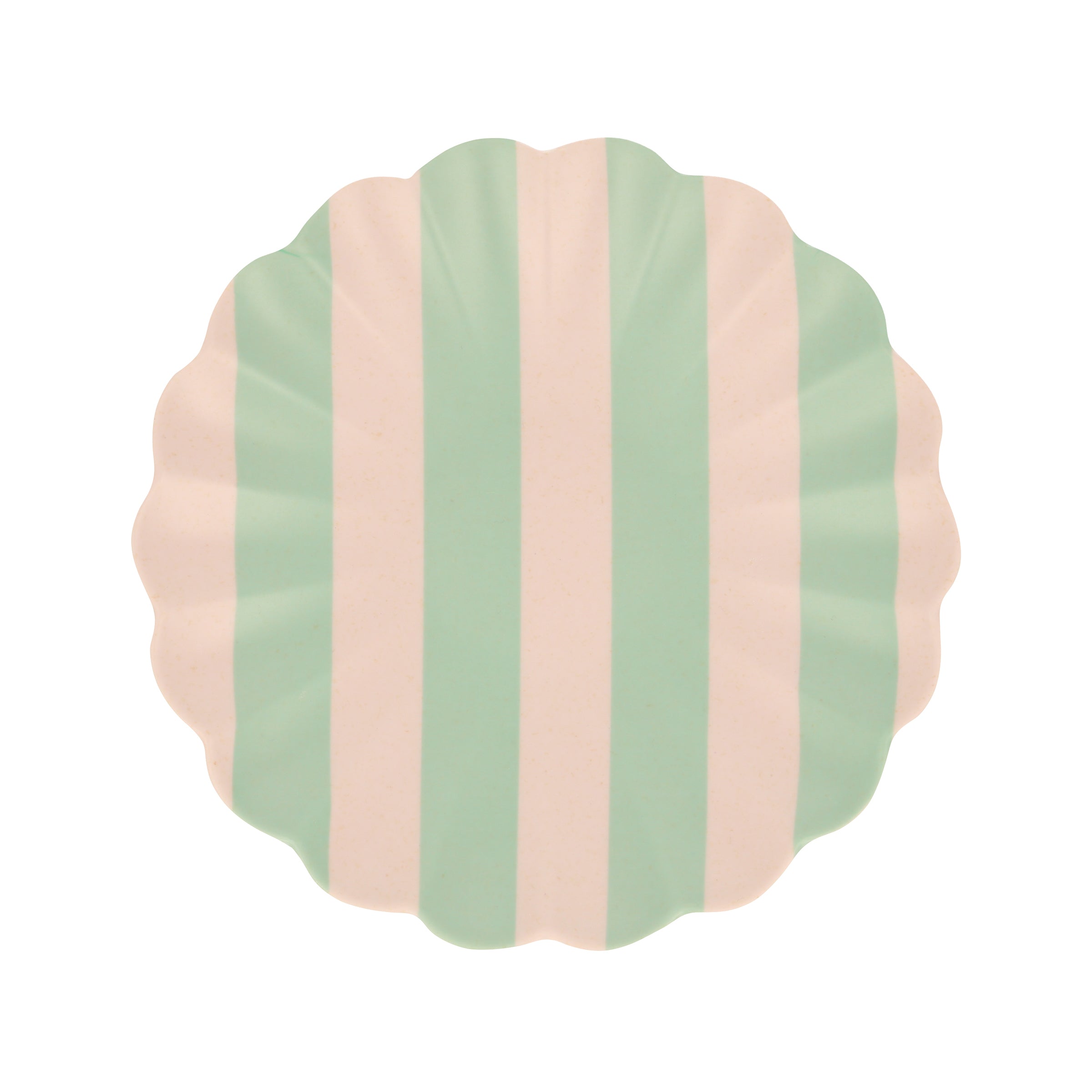 Stripy Reusable Bamboo Small Plates, Set of 6